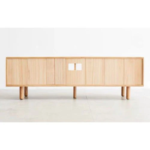 LEAH Solid Oak Wood TV Console Entertainment Unit ( Select from 2 Color ) - Image 5