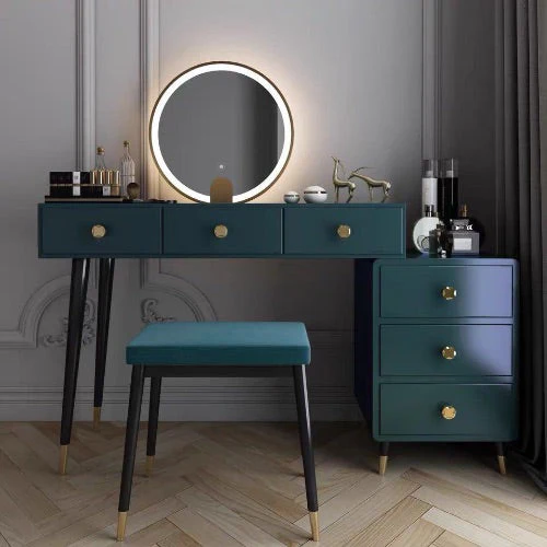 LEILA Dressing Table Set Vanity Desk With Mirror - Image 4