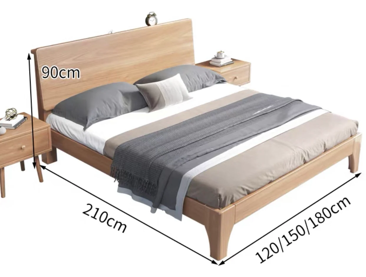 Leonardo Solid Wood Bed 1.2 / 1.5/ 1.8 m ( Discount Price from $1099 ) - Image 6