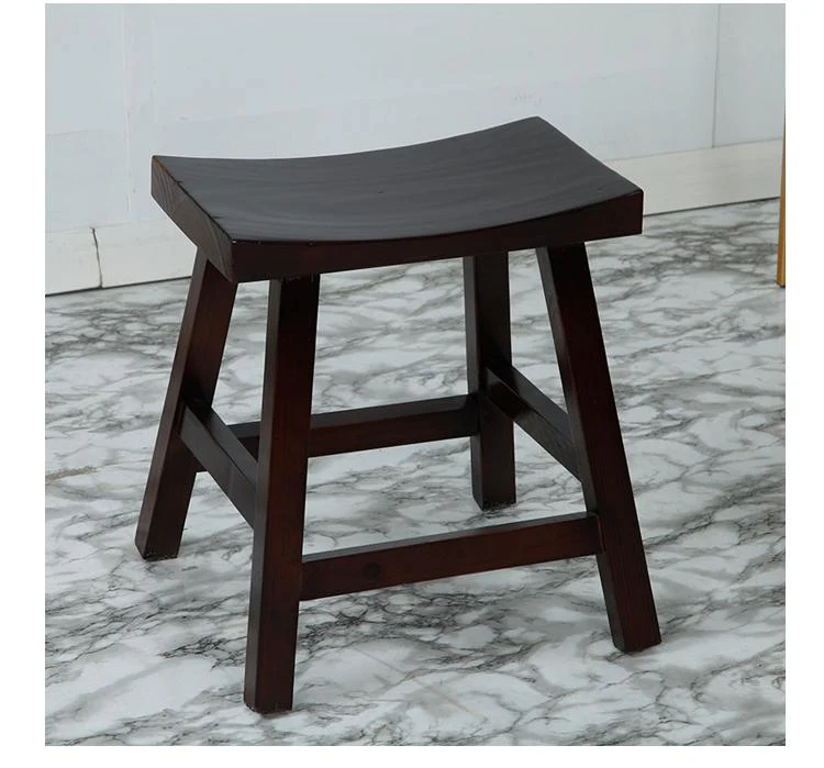 Luca High Bar Stool Solid Wood Saddle High Chair Cafe BR 067 WD - Image 10