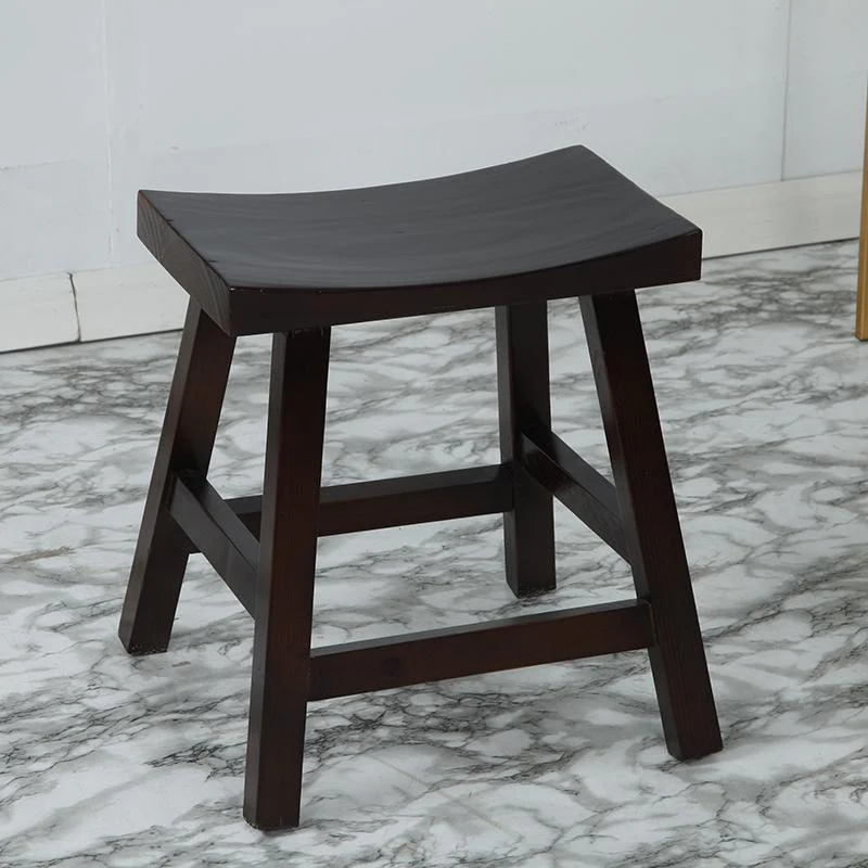 Luca High Bar Stool Solid Wood Saddle High Chair Cafe BR 067 WD - Image 6