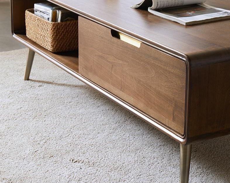 Lucas Coffee Table Solid Wood Luxury Nordic - Image 4