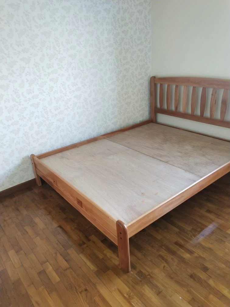 BLAKE Mahogany Solid Wood Frame Bed Queen Size - Image 2
