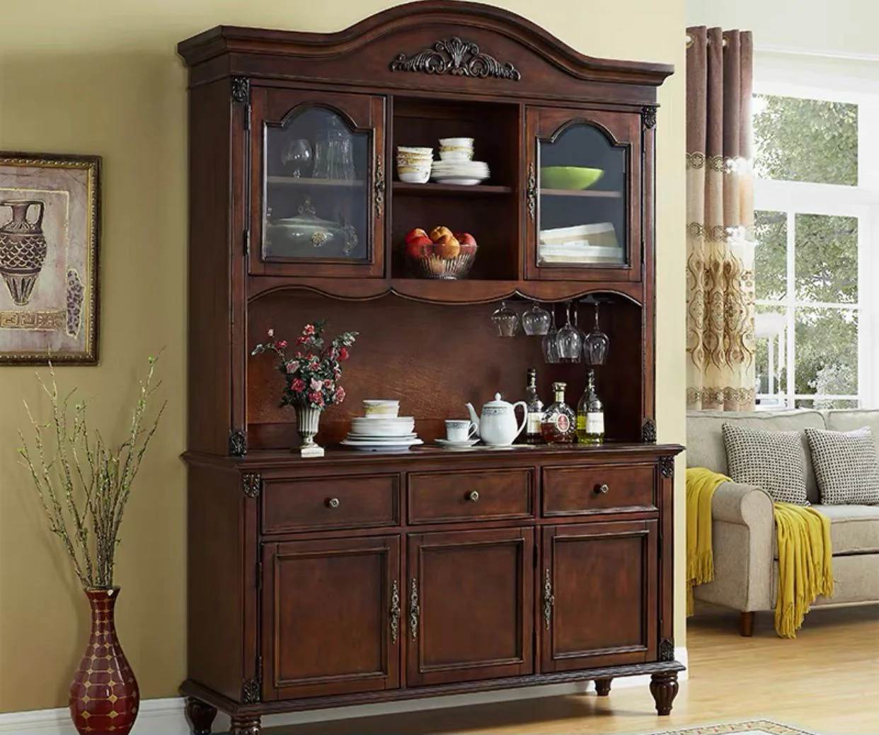 Mateo British Classic Province Display Cabinet