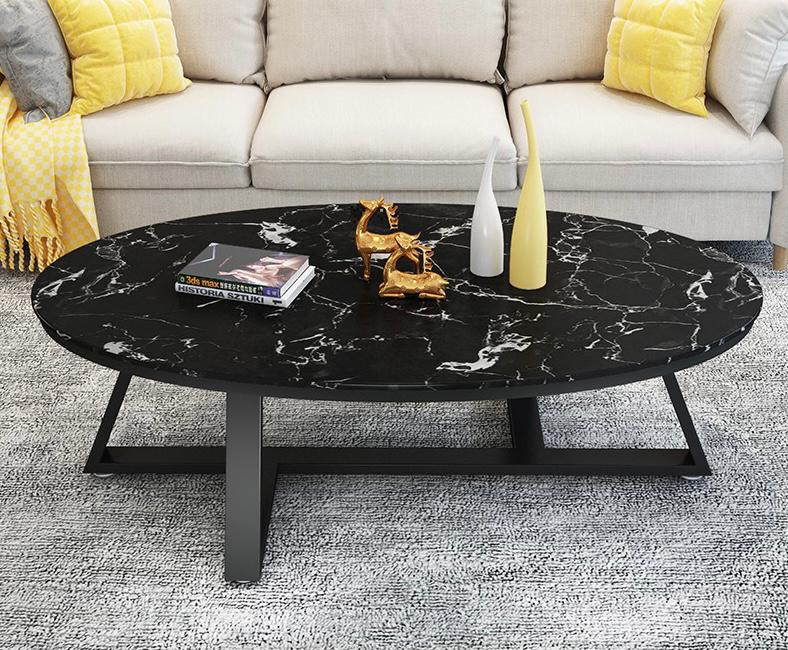 Mateo Classic Marble Oval Coffee Table - Image 7