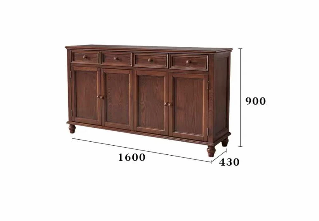 Mateo Elizabeth Wood Timber 4 Door 4 Drawer 160cm English Buffet Sideboard Table - TEK168 - Image 2