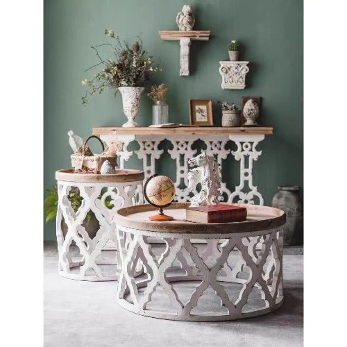 MELODY Rustic Solid Wooden Coffee Table