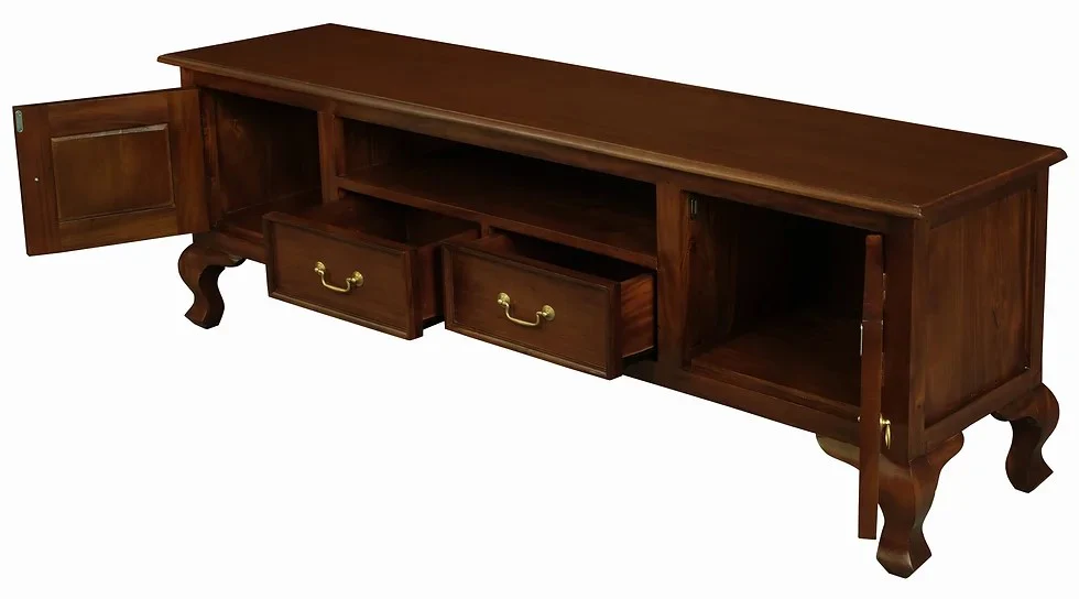 WAREHOUSE SALE Queen Anna Solid Wood Timber 2 Door 2 Drawer French TV Console Unit, 180cm TEK168 EU 202 QA ( Discount Price $999, Special Price $899 ) - Image 3