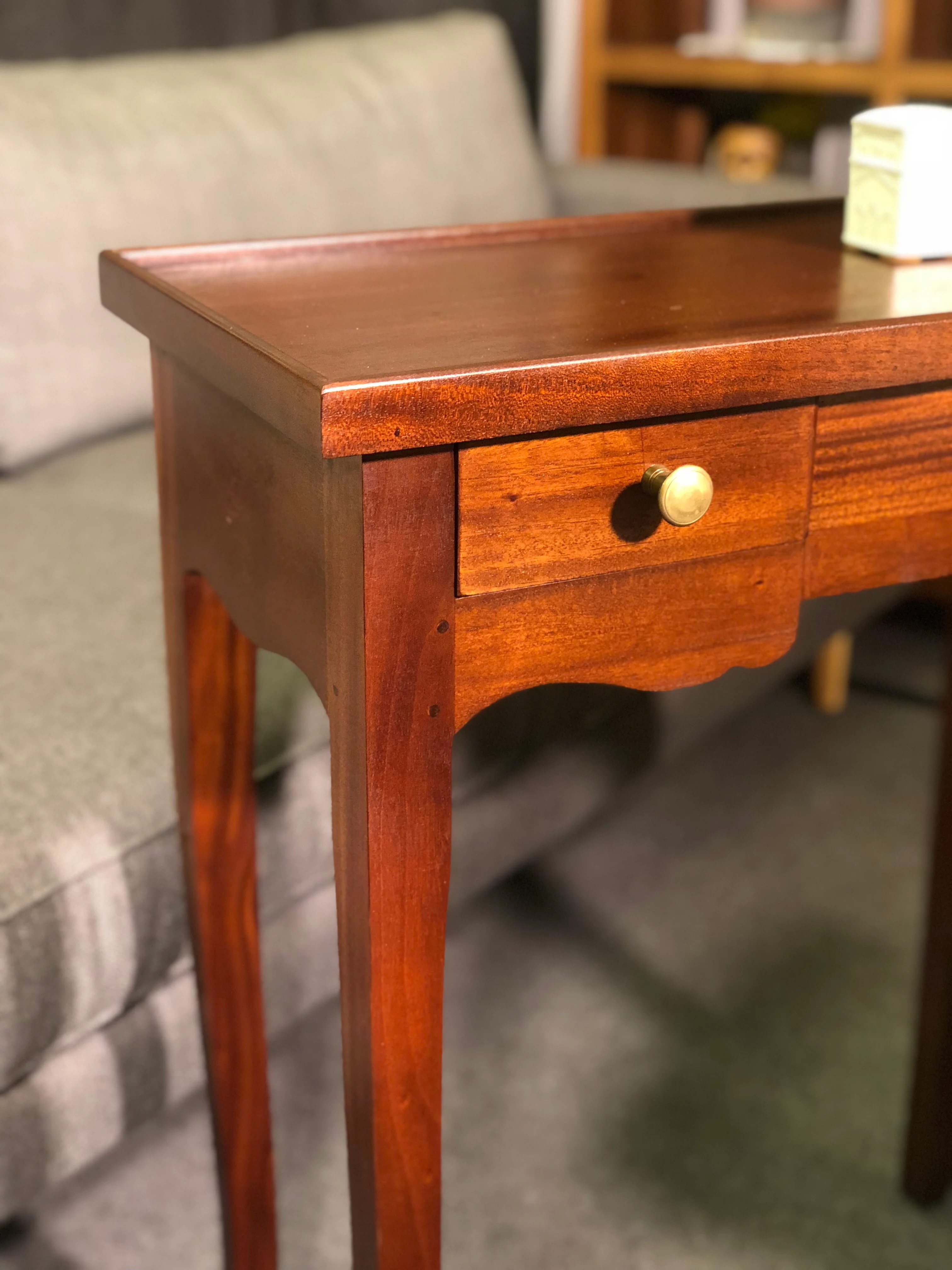 Signature Console Table 2 Small Drawers TEK168 PT 002 QA Desk ( Mahogany Colour ) - Image 3