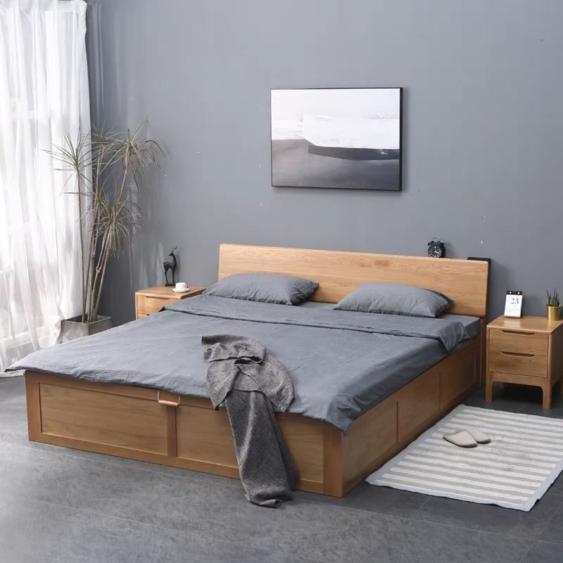 Mateo Nordic Wooden Storage Bed - Image 4