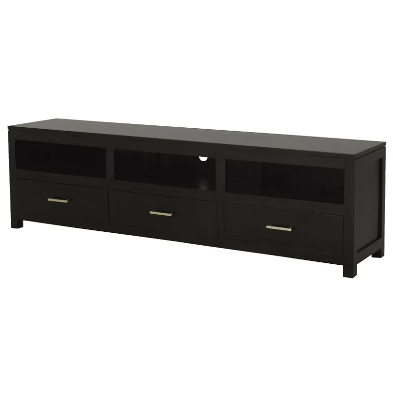 Milan TV Console 3 Drawers Full Solid Wood TEK168 SB 003 PNM - Image 3