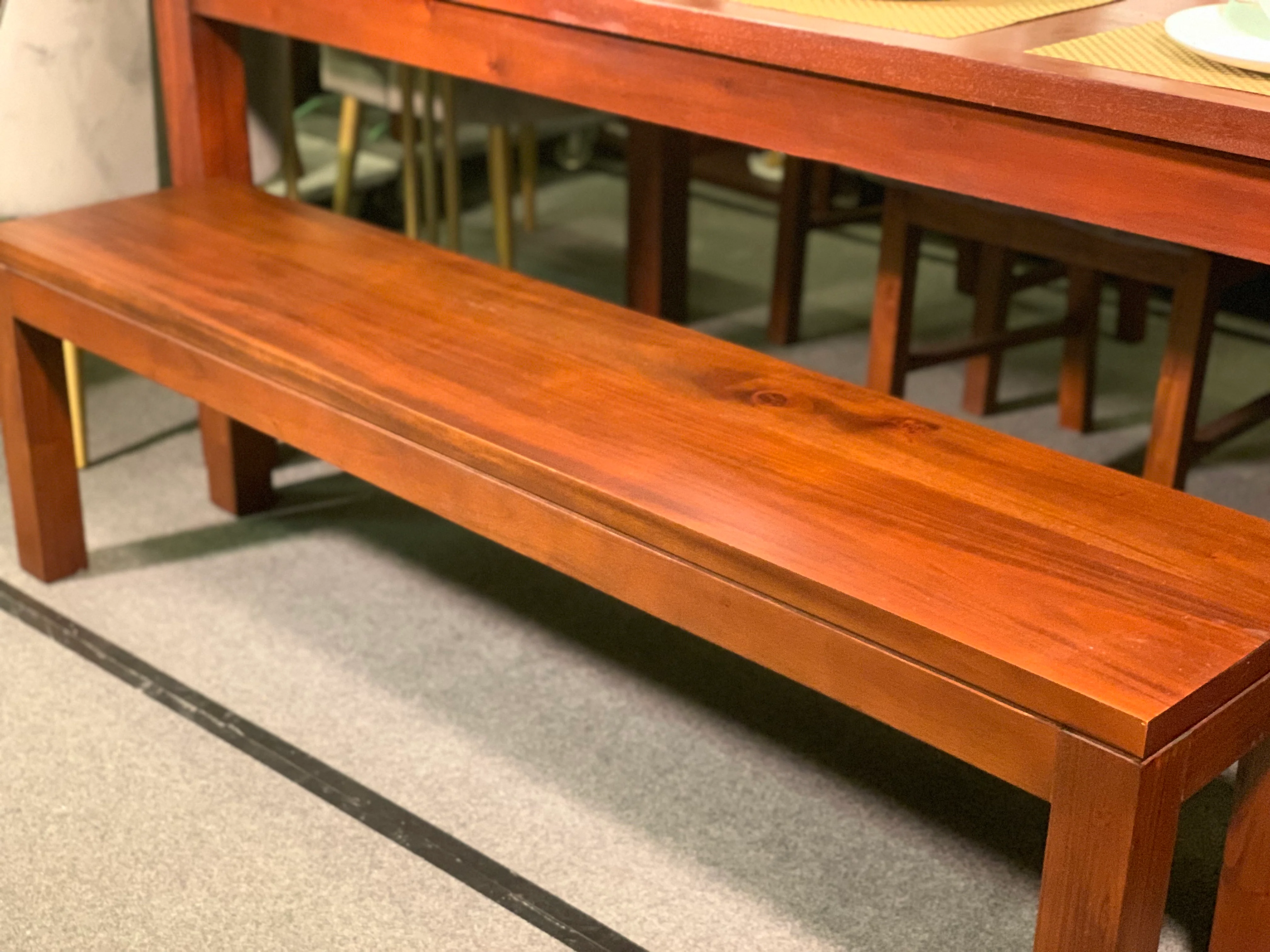 MP - Amsterdam Dining Bench 120 cm Full Solid TEK168 BE 120 35 TA ( Picture for Reference Only ) - Image 4