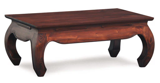 MP - Chinese Oriental Coffee Table Rectangular Design Curve Legs 100 x 60 cm TEK168 CT 000 OL ( Chocolate Colour ) - Image 3