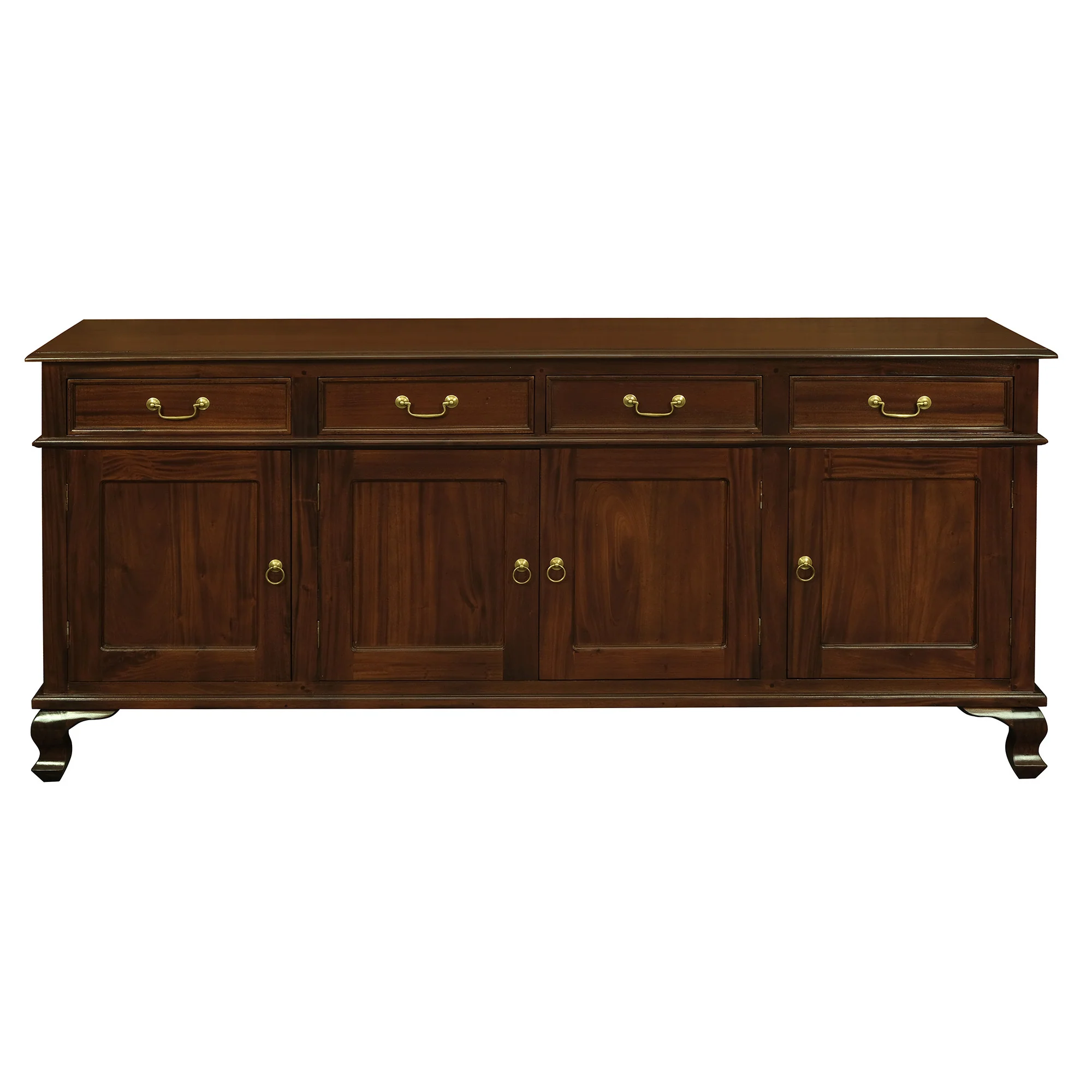 Queen Anna Solid Teak Wood Timber 4 Door 4 Drawer 200cm French Buffet Sideboard Table - White TEK168 SB 404 QA ( Picture for Reference Only ) - Image 14