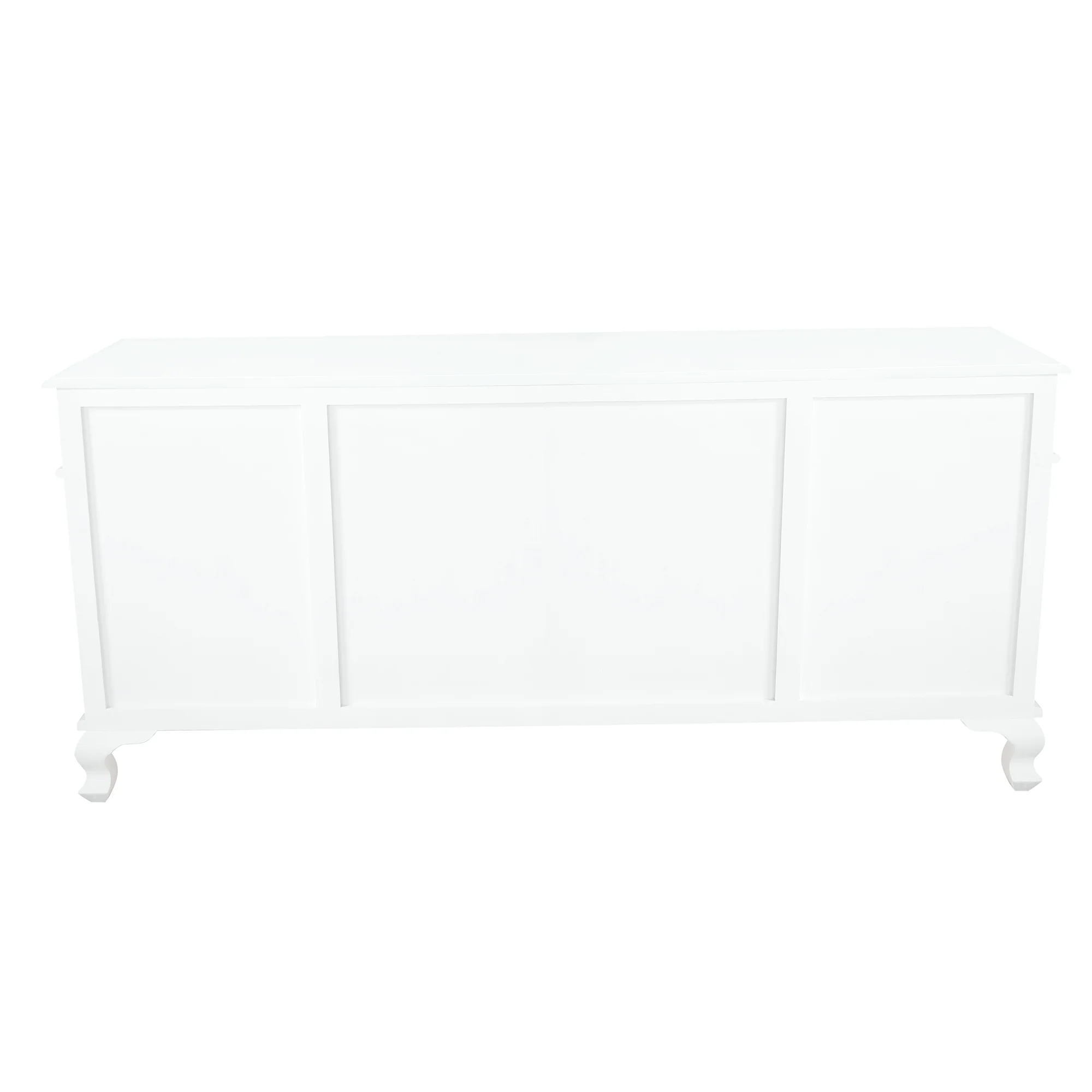 Queen Anna Solid Teak Wood Timber 4 Door 4 Drawer 200cm French Buffet Sideboard Table - TEK168 SB 404 QA WH_1 ( White Colour ) - Image 7