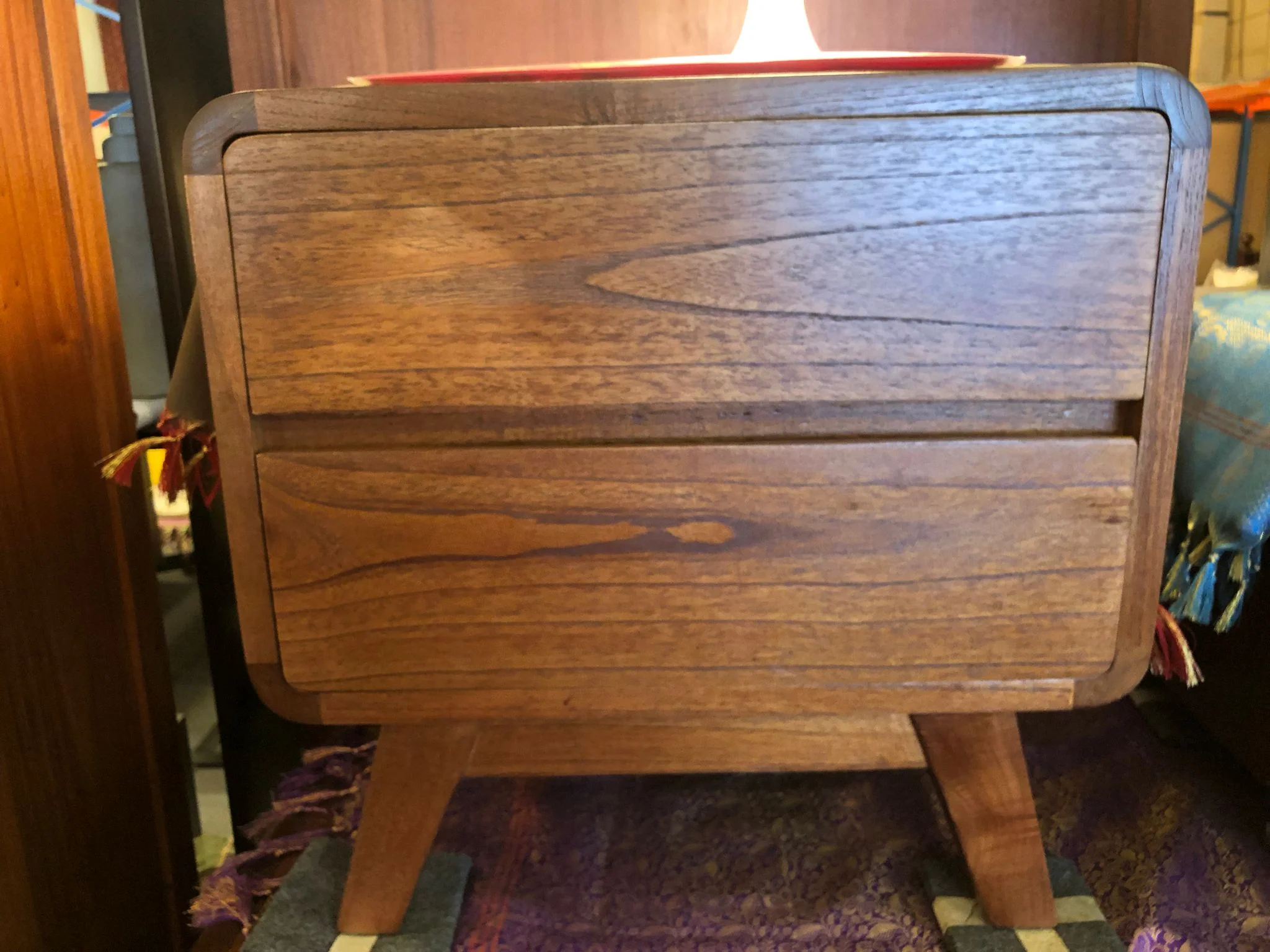 Radisson Providence Teak Bedside Table 2 Drawer Lamp Table BS 002 PFL (M)