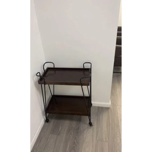 RAELYNN Solid Wooden Bar Trolley Stand - Image 4