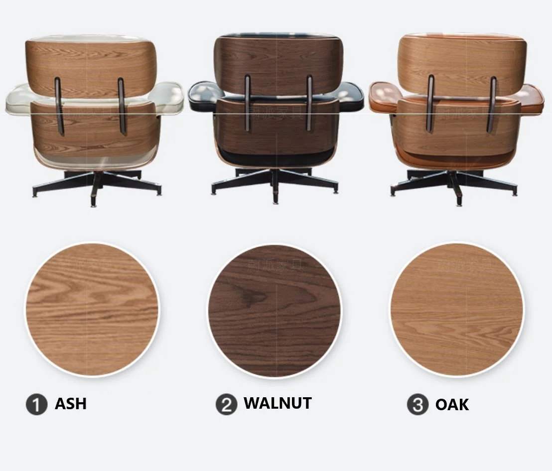 RILEY Modern Leather Armchair with Ottoman - Image 6