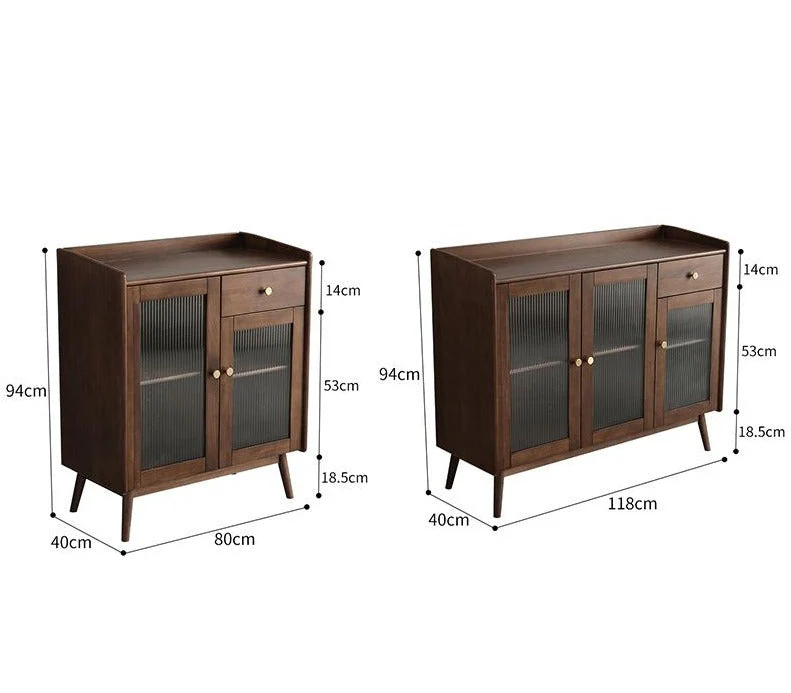 SAMUEL Solid Wood Wine Cabinet Sideboard Kitchen Storage - Image 5