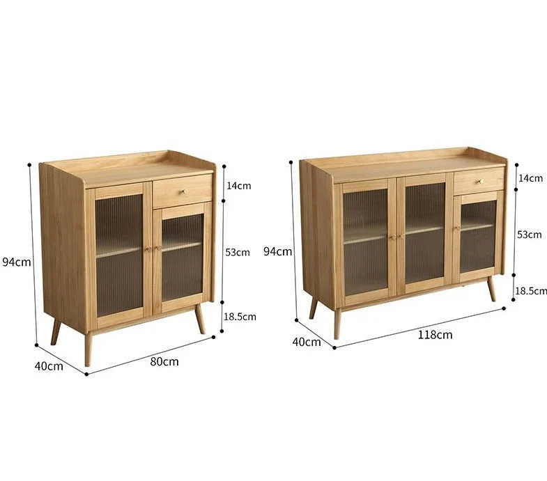 SAMUEL Solid Wood Wine Cabinet Sideboard Kitchen Storage - Image 7