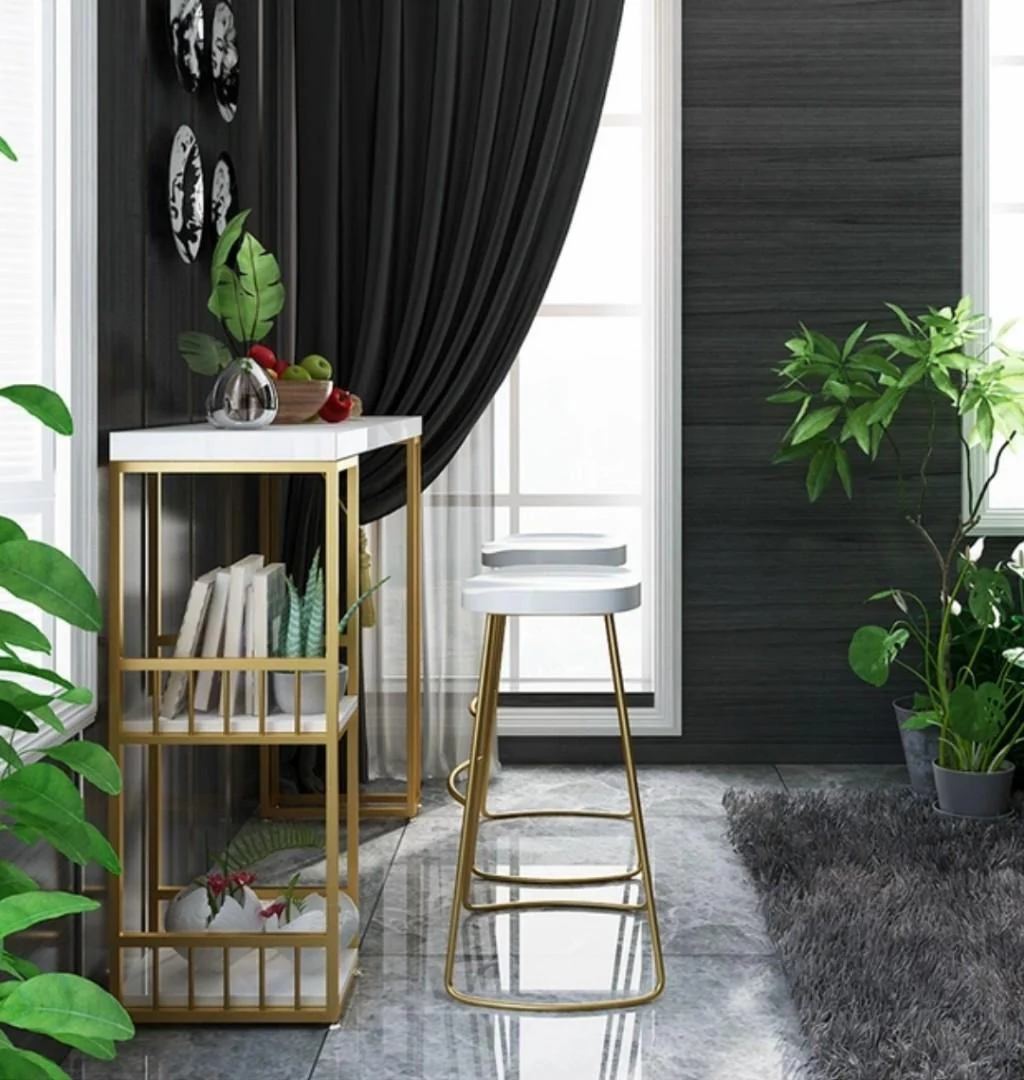 SARA Modern Industrial Solid Wood Bar Table 30% off Warehouse Piece ( Special price $299 ) - Image 4