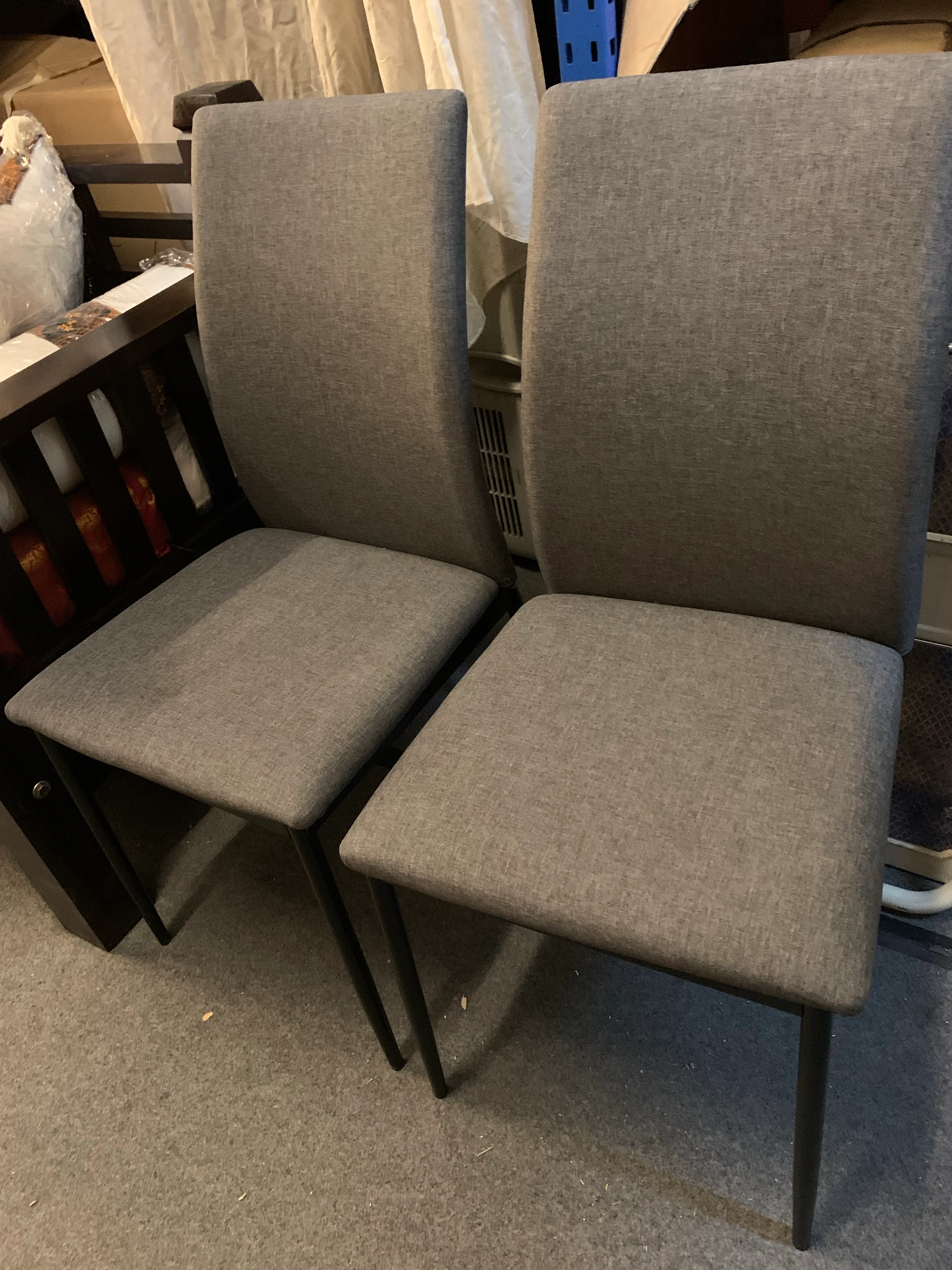 Scandinavian Chair Grey Colour Fabric VHE TEK168 ( Original Price $99 )