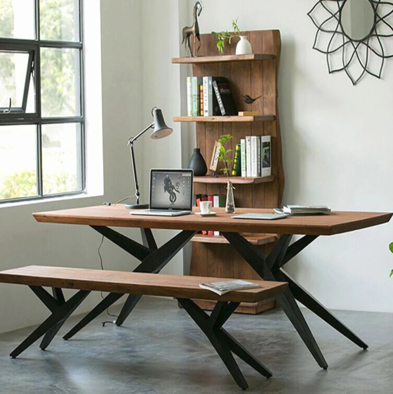 SCARLETT Modern Rustic Dining Table - Image 2