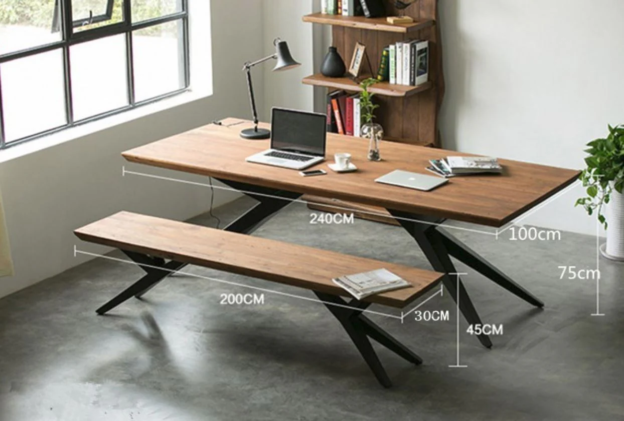 SCARLETT Modern Rustic Dining Table - Image 5