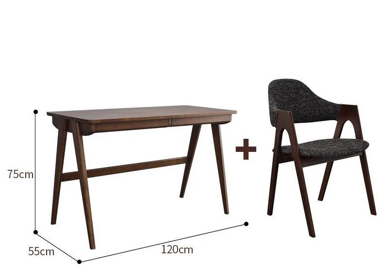 SEBASTIAN Solid Wood Modern Japanese Writing Desk - Image 15