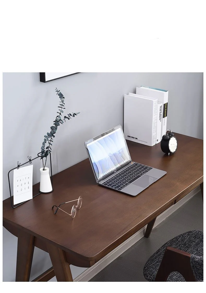 SEBASTIAN Solid Wood Modern Japanese Writing Desk - Image 33