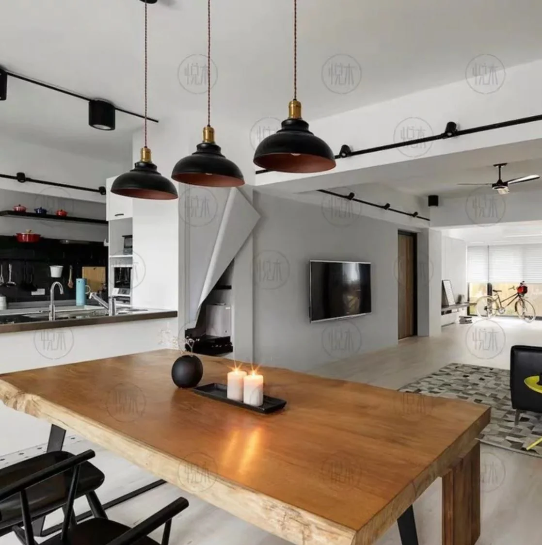 SIGNE Solid Hard Wood Dining Table - Image 3